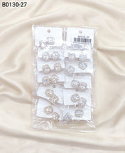 Carregar imagem no visualizador da galeria, Brincos Folheados Zircônia Masculino 1 dúzia com 12 pçs (B0130-27)