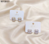 Brincos Folheados Zircônia Masculino 1 dúzia com 12 pçs (B0130-27)