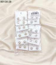 Carregar imagem no visualizador da galeria, Brincos Folheados Zircônia Masculino 1 dúzia com 12 pçs (B0130-28)