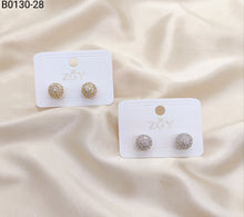 Carregar imagem no visualizador da galeria, Brincos Folheados Zircônia Masculino 1 dúzia com 12 pçs (B0130-28)