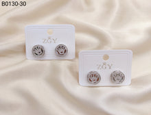 Carregar imagem no visualizador da galeria, Brincos Folheados Zircônia Masculino 1 dúzia com 12 pçs (B0130-30)