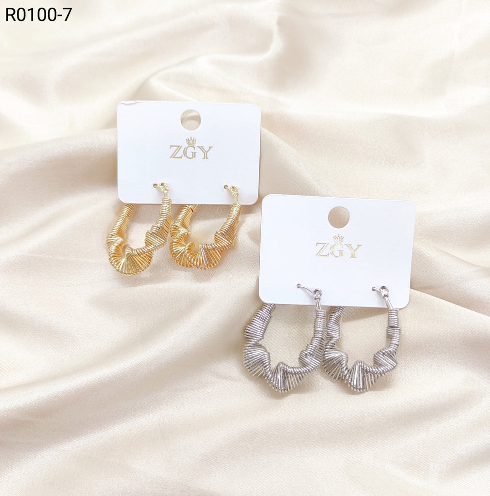 Brincos Folheados 1 dúzia com 12 pçs (R0100-7)