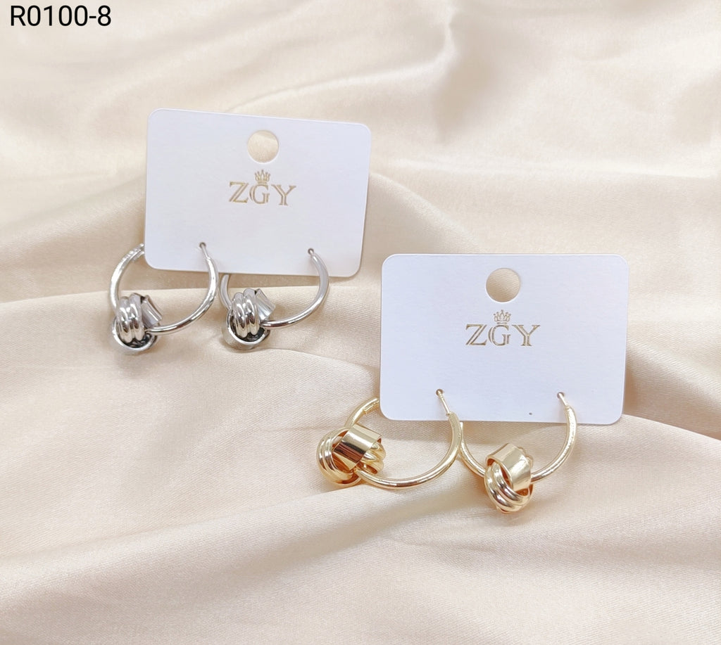 Brincos Folheados 1 dúzia com 12 pçs (R0100-8)