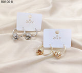 Brincos Folheados 1 dúzia com 12 pçs (R0100-8)