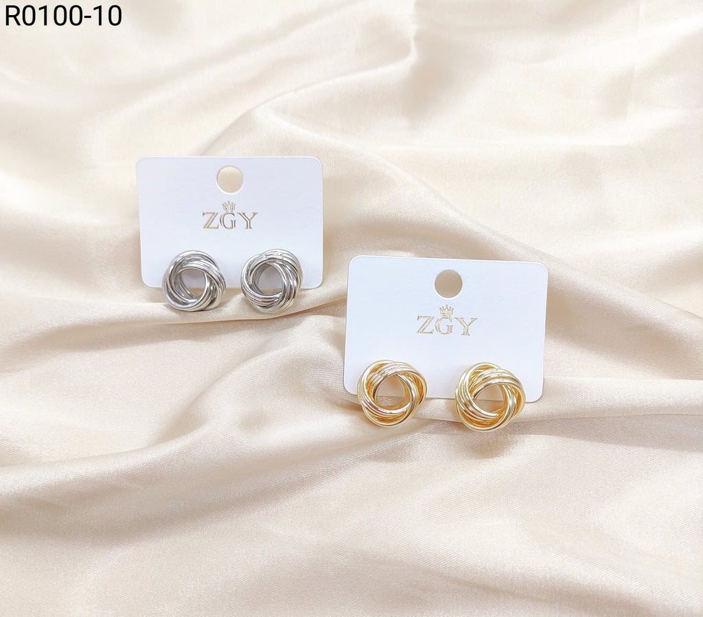 Brincos Folheados 1 dúzia com 12 pçs (R0100-10)