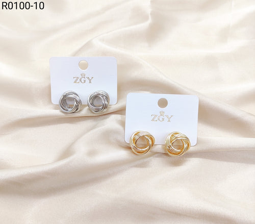 Brincos Folheados 1 dúzia com 12 pçs (R0100-10)