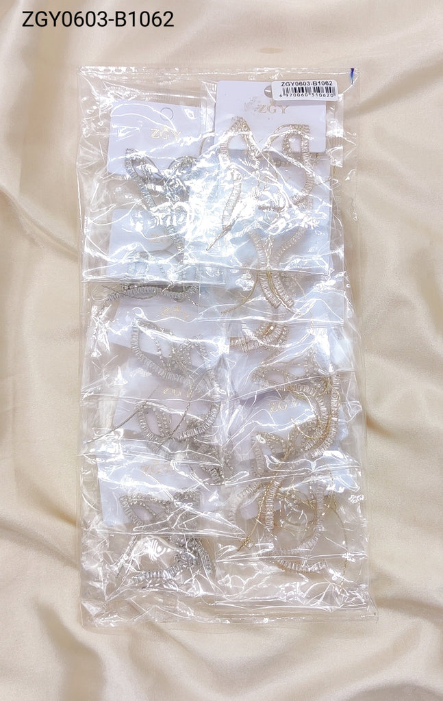 Brincos de Festa com Zircônia 1 Dúzia com 12 pçs  (ZGY0603-B1062)