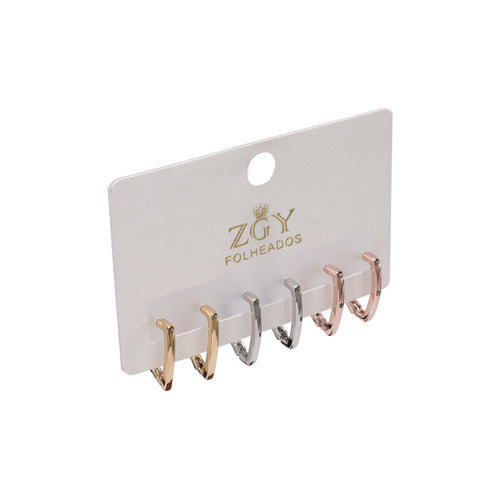 Brincos Folheados Kit 6 1 Dúzia com 12 cartelas . (R0110)